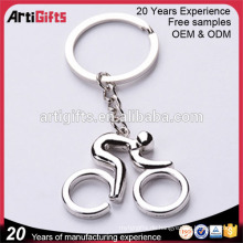 Wholesale metal bike shaped keychain